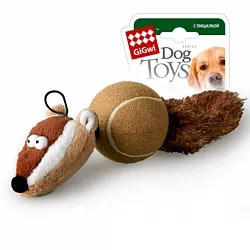 GiGwi Catch & Fetch Іграшка для собак борсук з 2-ма пищалками