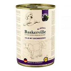 Консерви Baskerville для цуценят з телятиною і ожиною