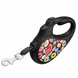 Повідець-рулетка для собак WAUDOG R-leash "Пончики"