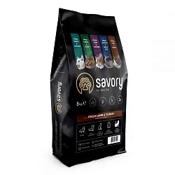 Savory Sensitive Корм для котів з чутливим травленням ягня та індичка