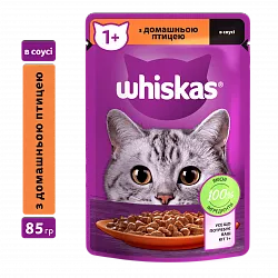 Whiskas Консерви для котів з домашньою птицею в соусі