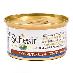 Schesir Cat Консерви для котів з натуральним тунцем з снетками
