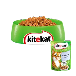 Kitekat Консерви для котів з телятиною в соусі