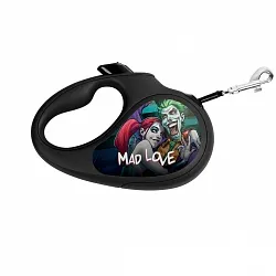 Повідець-рулетка для собак WAUDOG R-leash, малюнок Божевільне кохання