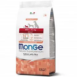 MONGE Mini Adult Сухий корм для собак малих порід до 10 кг з лососем
