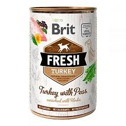 Brit Fresh Консерви для собак з індичкою і горохом