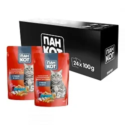 Пан-Кот Консерви для котів з рибою в соусі