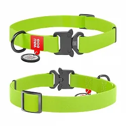 Нашийник для собак водостійкий WAUDOG Waterproof c QR паспортом, металева пряжка-фастекс