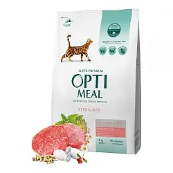 Optimeal Sterilised Сухий корм для стерилізованих котів з яловичиною та сорго