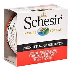 Schesir Cat Консервы для кошек с тунцом и креветками