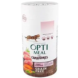 Optimeal for Carnivores Grain Free Сухий корм для котів індичка і овочі